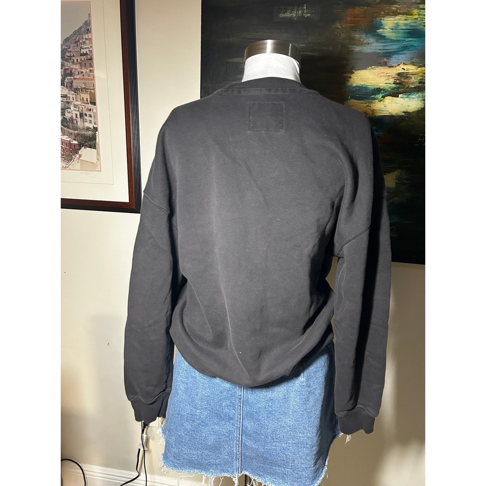 Hollister Oregon Ducks Sweatshirt S Black Boxy Fit Graphic Crewneck - Picture 4 of 6